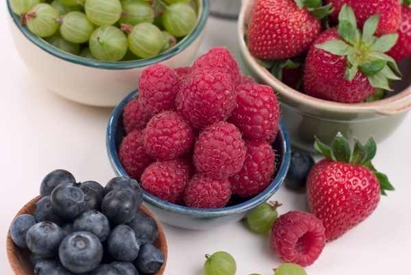 raspberries blueberries strawberries mulberries
